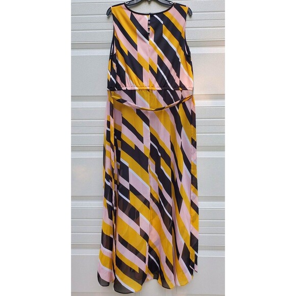 Lane Bryant Party Cocktail Wedding Fall Full Length Dress Size 16 Striped - Picture 6 of 9